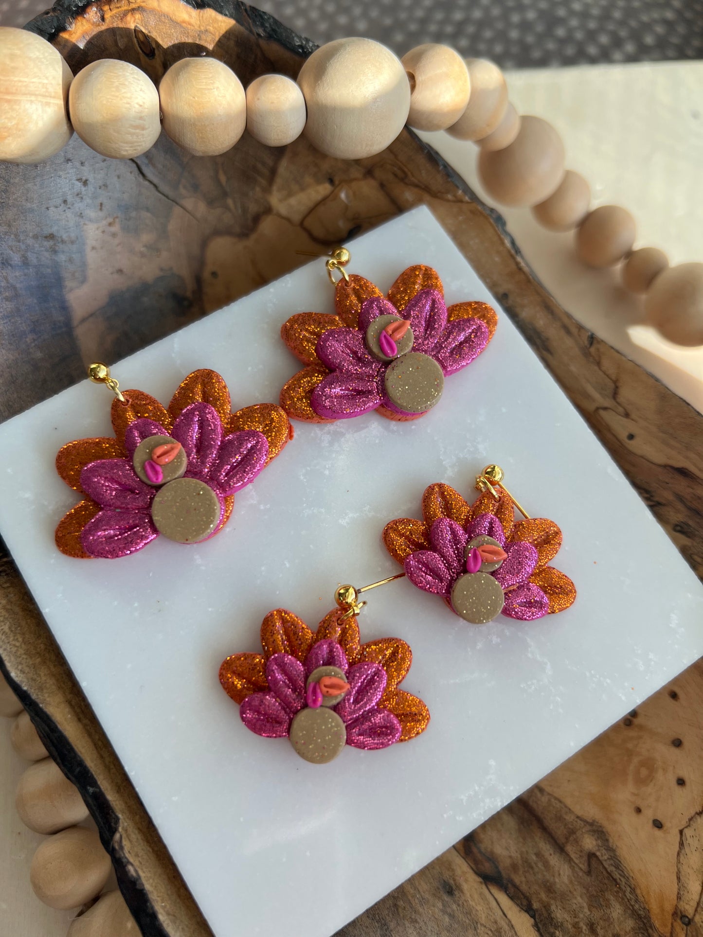 Glitter Turkey Dangle