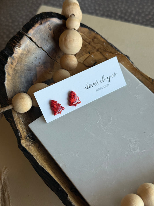 Glitter Tree Studs