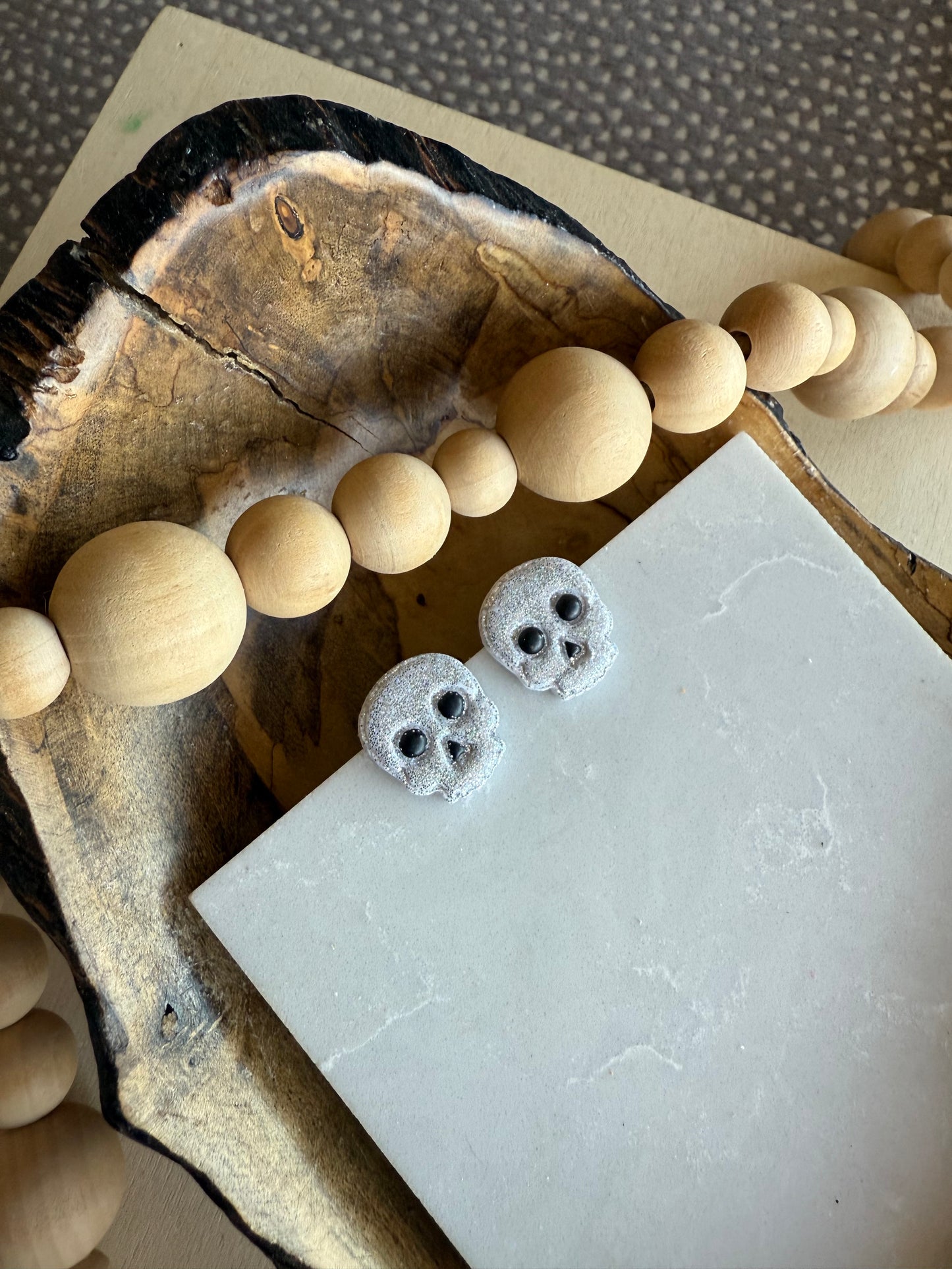 Mini Sugar Skull Stud