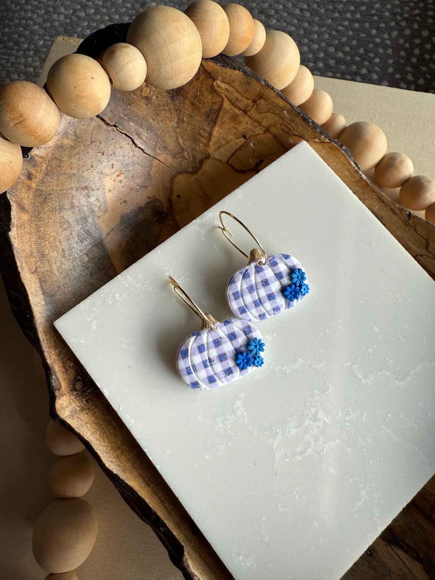 Blue Gingham Fall