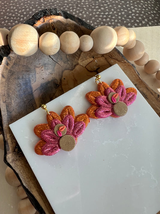 Glitter Turkey Dangle